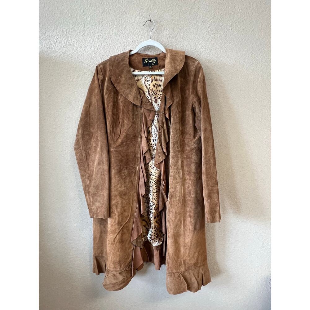 Scully long suede duster jacket size XL